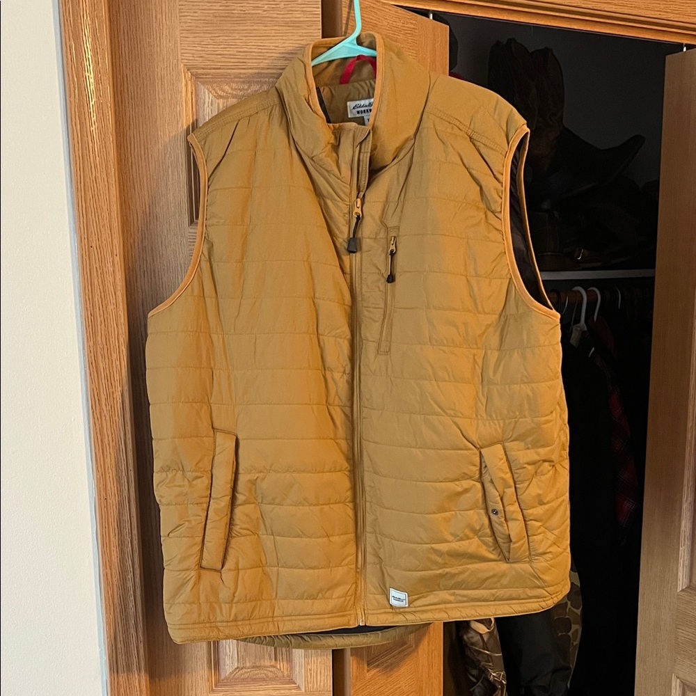 Eddie Bauer Mustard Yellow Puffer Vest